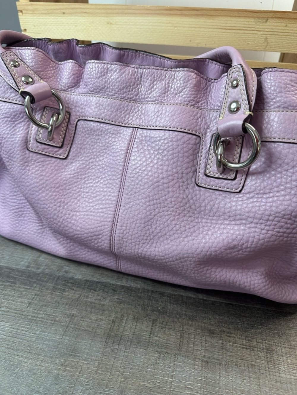 Coach Purple Lilac Leather Penelope Shoulder Bag Purse Style - Picture 3 of 17